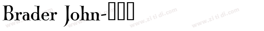 Brader John字体转换